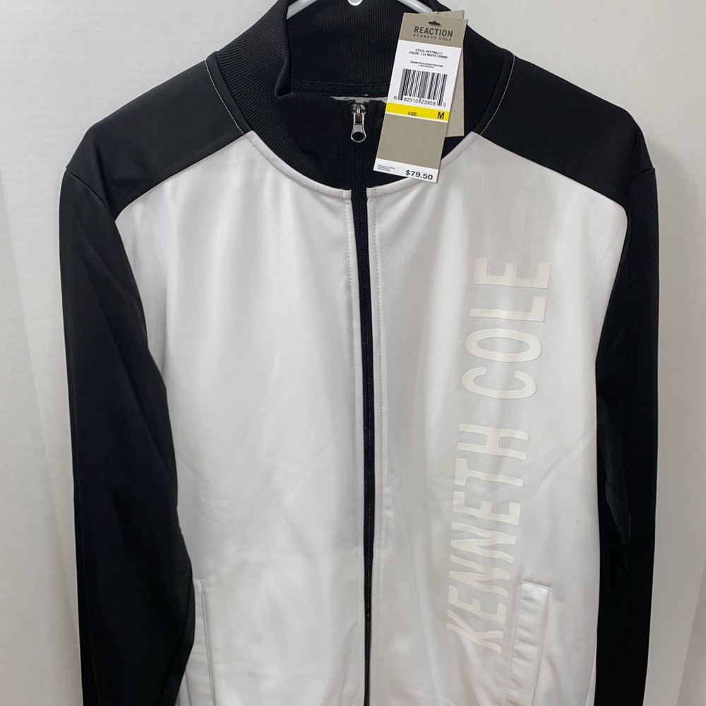 Kenneth Cole Reaction White Zip Up